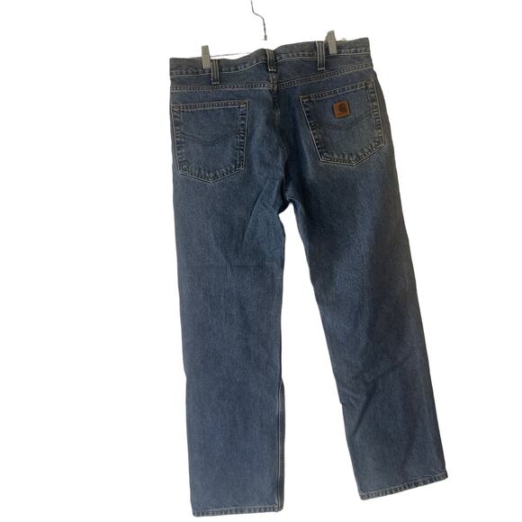 Carhartt Men's Size‎ 35 X 30 Medium Wash Blue Workwear Straight Jeans - Picture 4 of 9